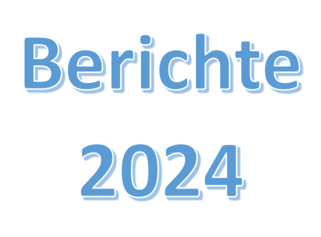 Text in blauer Schrift auf wei&szlig;em Hintergrund: &bdquo;Berichte 2024&ldquo; in gr&ouml;&szlig;erer und kleinerer Schriftgr&ouml;&szlig;e.